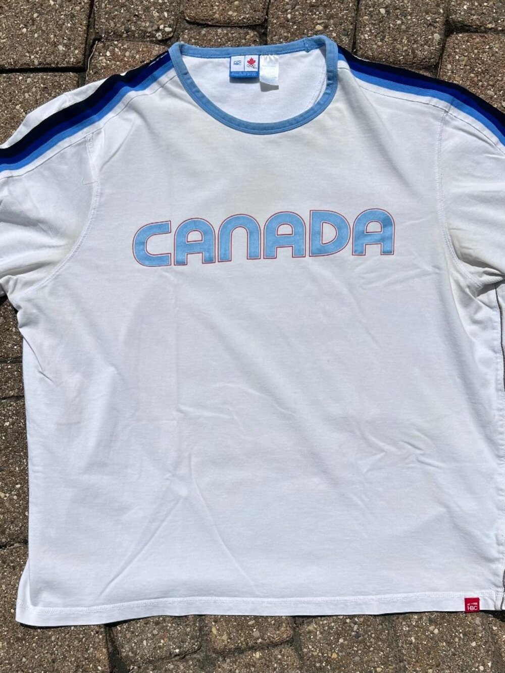 Vintage Team Canada 2006 Torino Olympic Ringer Tee 2XL
